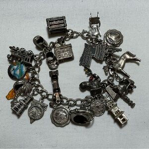 Silver Charm Bracelet Vintage
